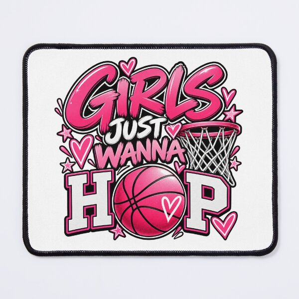 Item preview, Girls Just Wanna Hoop Cute Basketball Lover designed and sold by WeirdlyMild.
