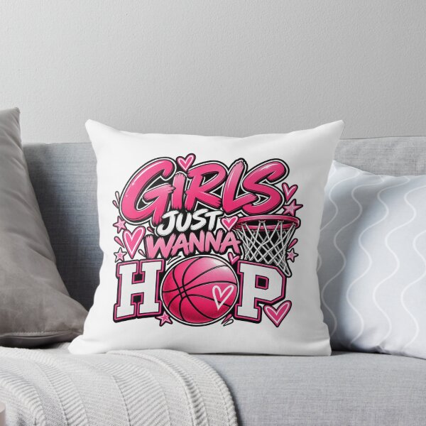 Item preview, Girls Just Wanna Hoop Cute Basketball Lover designed and sold by WeirdlyMild.