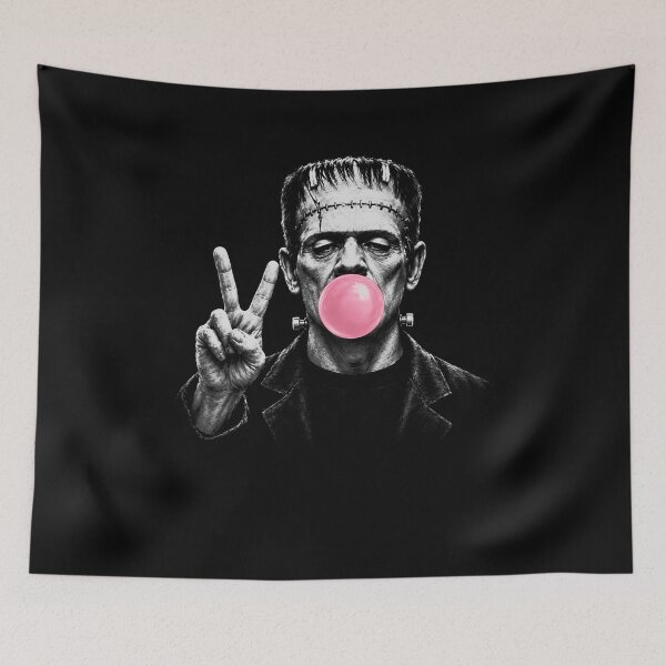 Item preview, Frankenstein Bubblegum Classic Horror Portrait designed and sold by ChristiPeta.
