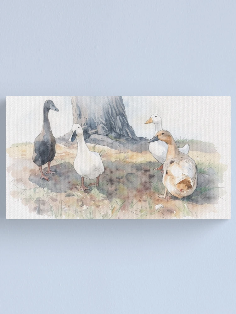 Thumbnail 1 of 3, Canvas Print, Duck Conference designed and sold by RdeB.