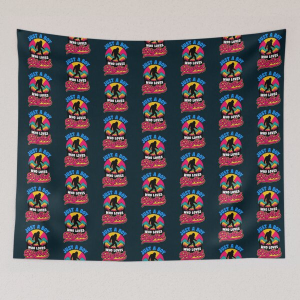 Item preview, Just a Boy Who Loves Bigfoot Retro Sunset designed and sold by JordanAdrift.
