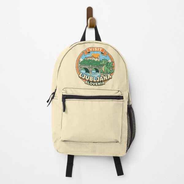 Item preview, Visit Ljubljana Slovenia Dragon and Castle Travel Badge designed and sold by AIG - Andrei Ilie Graphics.