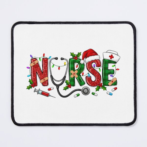 Item preview, Christmas Nurse Holiday Lights Healthcare Spirit designed and sold by CleanDecor.