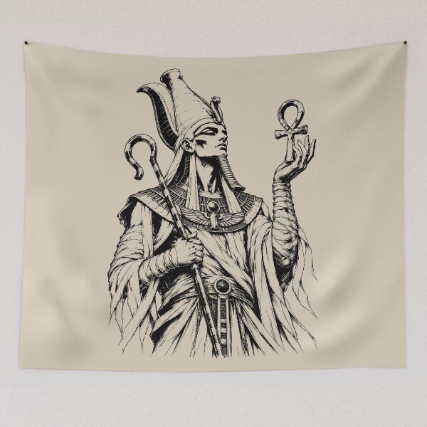Item preview, Osiris God with Ankh and Staff designed and sold by bapupa.