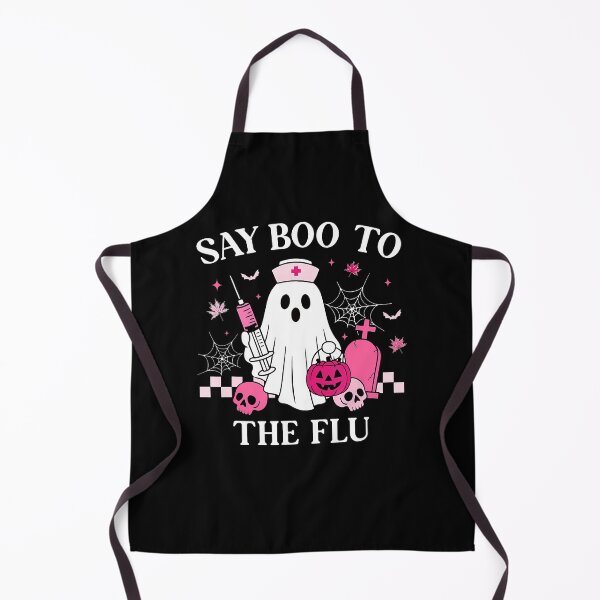 Item preview, Say Boo To The Flu Funny Nurse Ghost Halloween Vaccine designed and sold by T9AXER.