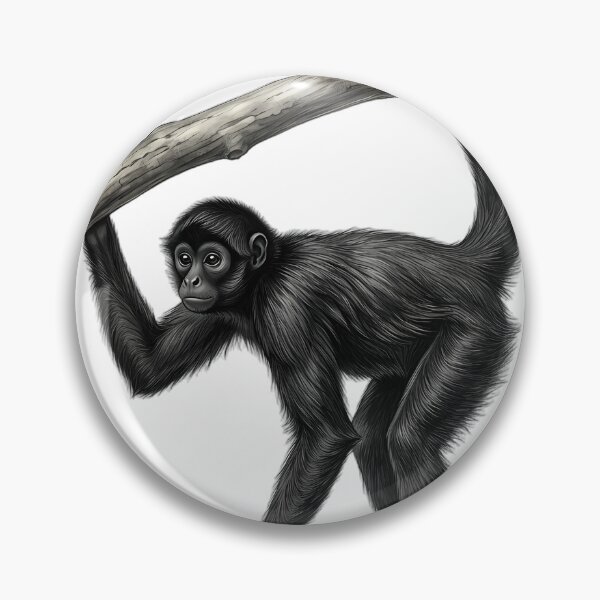 Item preview, Vintage Naturalist Spider Monkey Hanging on a Branch — Antique Mammal Art designed and sold by Catch333.