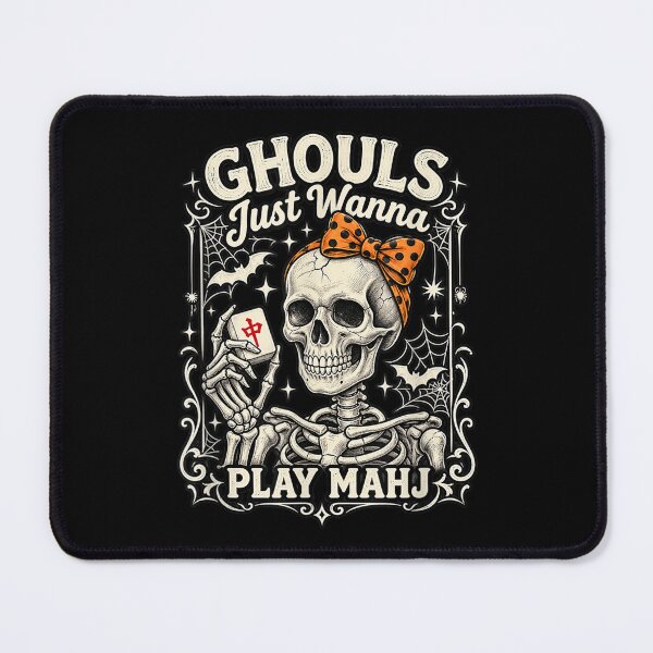 Item preview, Spooky Skeleton, Funny Game Night Ghouls, Halloween Mahjong designed and sold by Nannythenimfa.