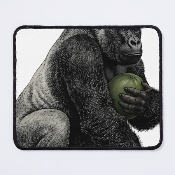 Item preview, Vintage Naturalist Western Gorilla Holding a Fruit — Antique Mammal Print designed and sold by Catch333.