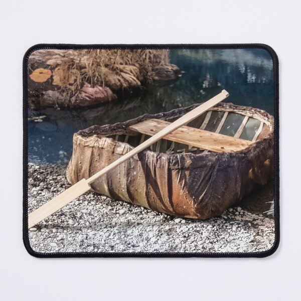 Item preview, Traditional Welsh Coracle on the Riverbank designed and sold by ArtworkNorth.