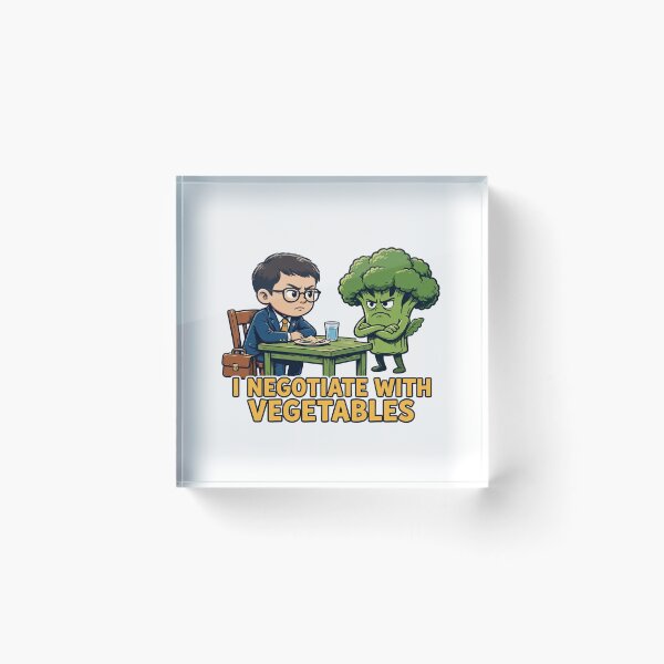 Item preview, I Negotiate With Vegetables Funny Kids Shirt designed and sold by Hearth & Hue.