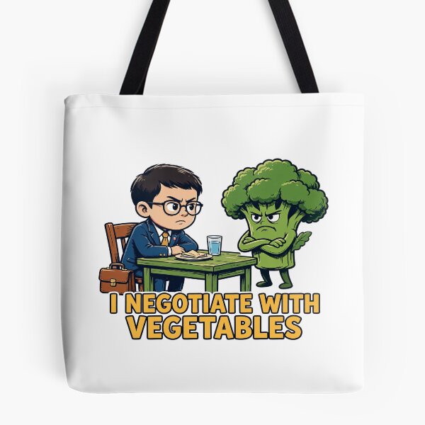 Item preview, I Negotiate With Vegetables Funny Kids Shirt designed and sold by Hearth & Hue.