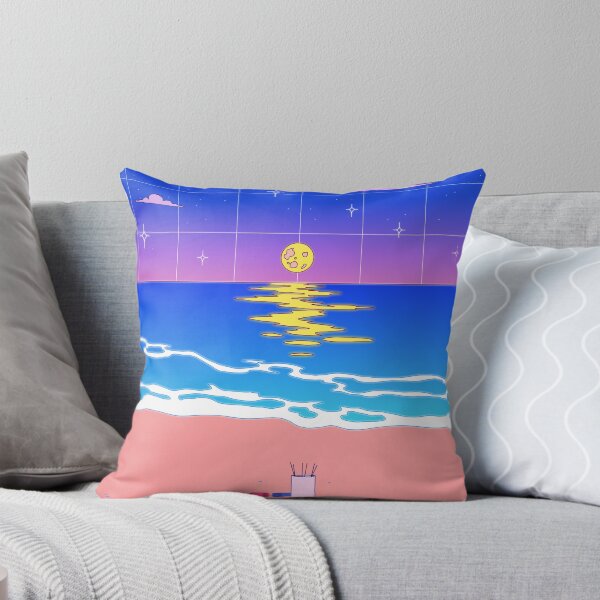 Item preview, Vaporwave Beach with Moonlit Ocean and Stars designed and sold by SakuraHaven.