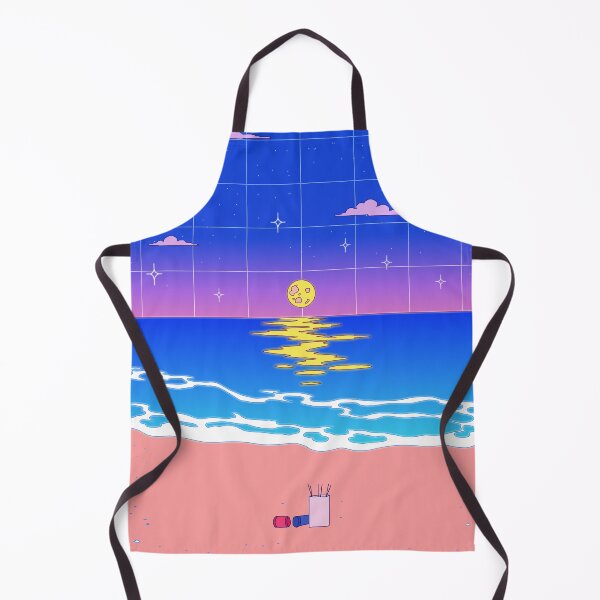 Item preview, Vaporwave Beach with Moonlit Ocean and Stars designed and sold by SakuraHaven.