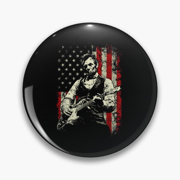 Item preview, Abraham Lincoln Playing Guitar Rock And Roll American Flag designed and sold by NilsDervaux.