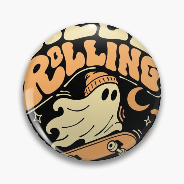 Item preview, Keep Rolling Cute Ghost Skateboarding – Retro Halloween Skater Aesthetic designed and sold by Raviko82.