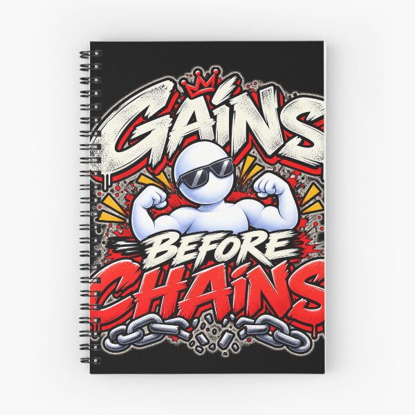 Item preview, Gains Before Chains Streetwear Gym Motivation designed and sold by THAT-ONE-TEE.