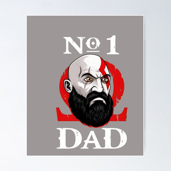 Item preview, No 1 Dad Kratos Style Gaming Shirt-38 designed and sold by MargaretJLinko.