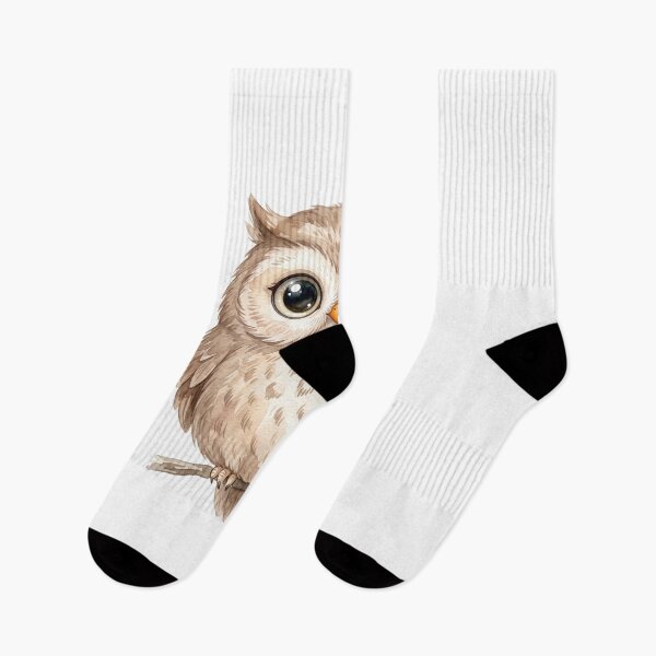 Item preview, Sleepy Chubby Little Owl Watercolor Art designed and sold by Digitalphoto4u.
