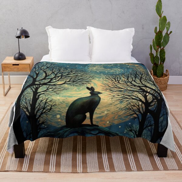 Item preview, Moon Gazing Hare in a Mystical Woodland designed and sold by thewandswant.