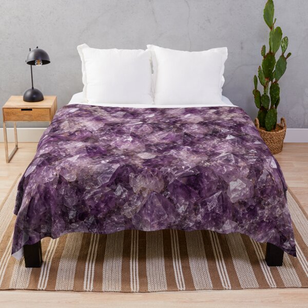 Item preview, Purple Amethyst Crystal Texture – Natural Gemstone Geode Pattern designed and sold by Kaleidoscope Print.