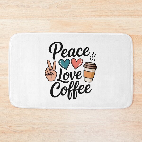Item preview, Peace, Love, Coffee – Positive Coffee Lover Vibes designed and sold by CleanDecor.