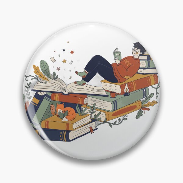 Item preview, bookish — Modern flat editorial Artwork designed and sold by DigitalGraphic1.