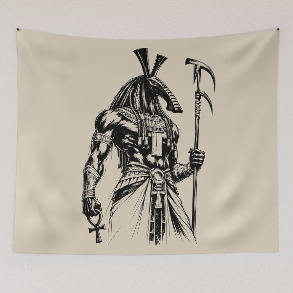 Item preview, Mythic Egyptian Jackal God Set with Ankh and Staff designed and sold by bapupa.