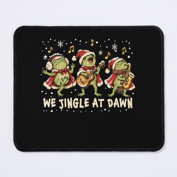 Item preview, We Jingle At Dawn Funny Christmas Frog Santa Hat Candy Cane designed and sold by elongatedjazz.