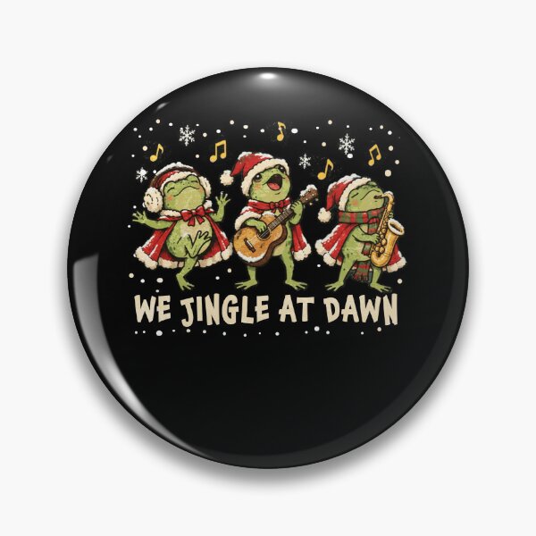 Item preview, We Jingle At Dawn Funny Christmas Frog Santa Hat Candy Cane designed and sold by elongatedjazz.