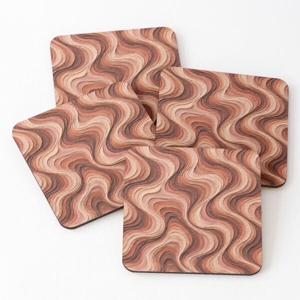 Item preview, Terracotta Layered Paper Waves – Warm Earth Tone Abstract Texture designed and sold by Kaleidoscope Print.