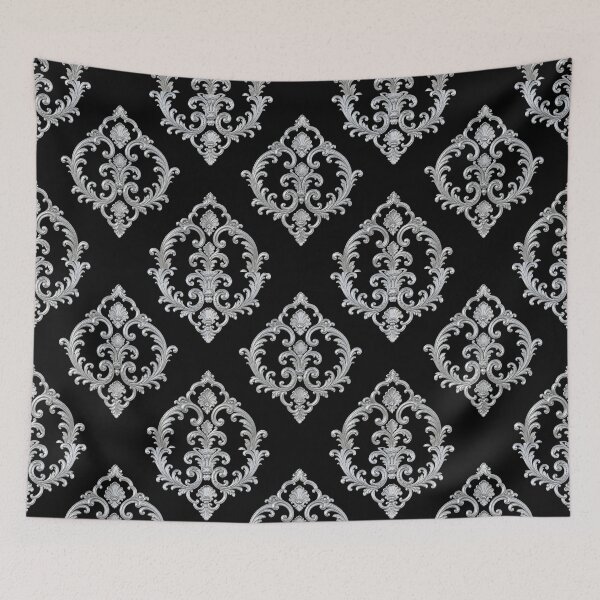 Aperçu de l'œuvre Rococo noir et argent créée et vendue par DesignsByPrnces.