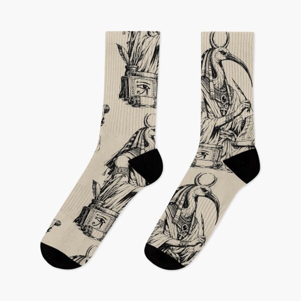 Item preview, Ink-Detailed Ibis-Headed Thoth Egyptian Scribe designed and sold by bapupa.