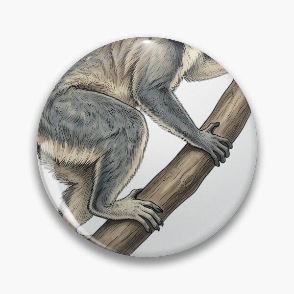 Item preview, Vintage Naturalist Ring-Tailed Lemur on a Branch — Antique Mammal Print designed and sold by Catch333.