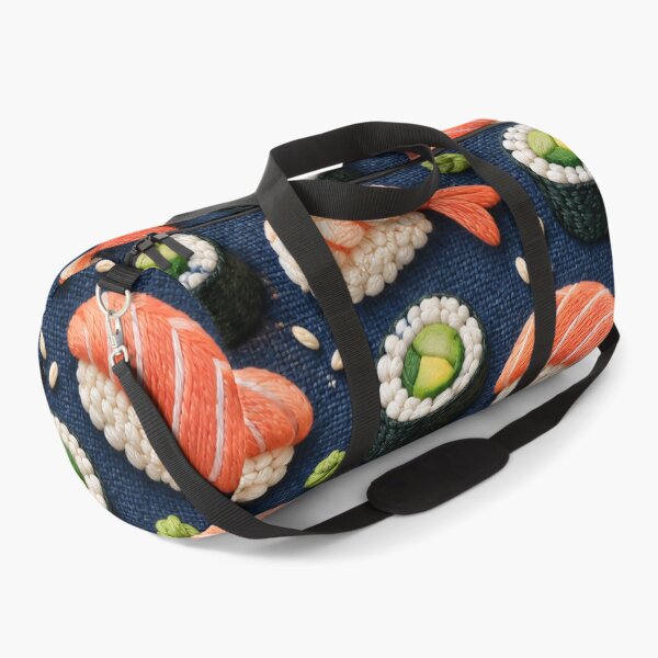 Item preview, Embroidered Sushi Pattern – Cute Japanese Food Textile Art designed and sold by Kaleidoscope Print.