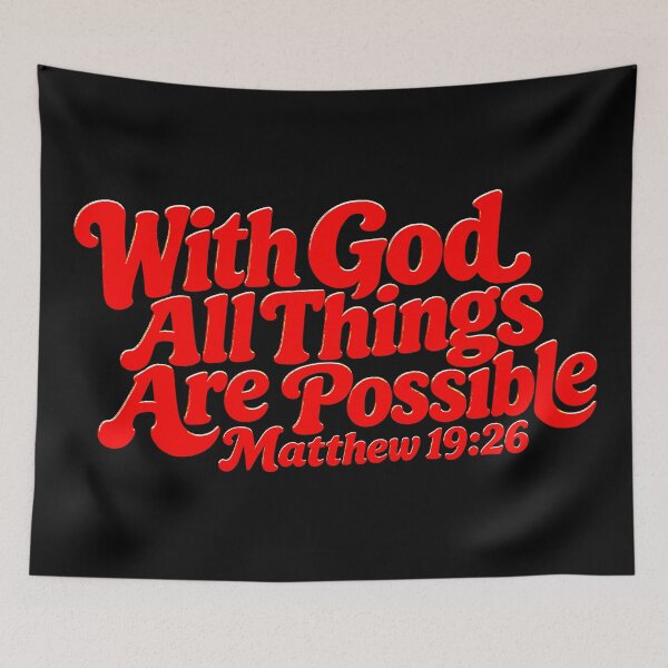 Item preview, Matthew 19:26 With God All Things Are Possible designed and sold by plushism.