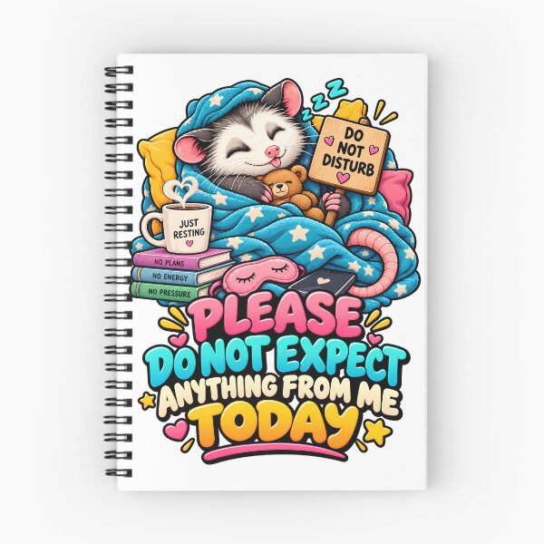 Item preview, Please Do Not Expect Anything From Me Today Funny Possum Art designed and sold by Win Hardy.