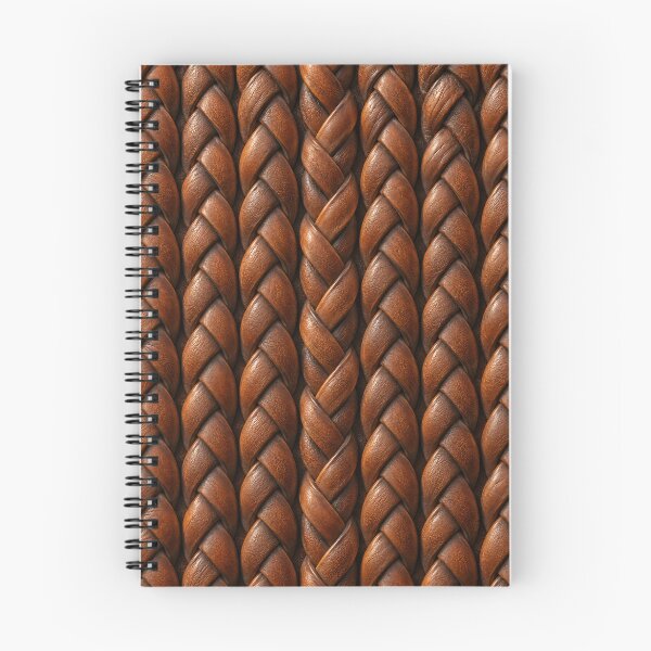 Item preview, Cognac Brown Braided Leather Texture – Luxury Woven Leather Pattern designed and sold by Kaleidoscope Print.