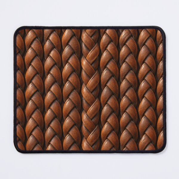 Item preview, Cognac Brown Braided Leather Texture – Luxury Woven Leather Pattern designed and sold by Kaleidoscope Print.