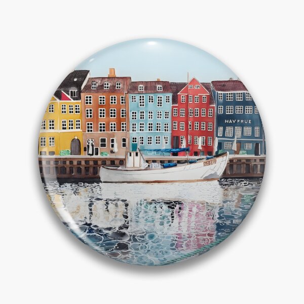 Item preview, Copenhagen Denmark Wall Art – Scandinavian Cityscape Painting designed and sold by POSTERIOCREW.
