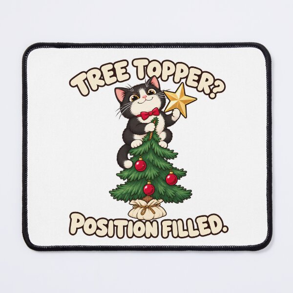 Item preview, Tree Topper Position Filled Funny Tuxedo Cat Christmas Tree designed and sold by UvooArt.