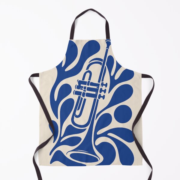 Item preview, Blue Trumpet Art Print, Mid Century Modern Music Print, Jazz Art, Abstract Brass Instrument Print, Retro Music Room Decor, Trumpet Player Gift designed and sold by Studio pod Burom.
