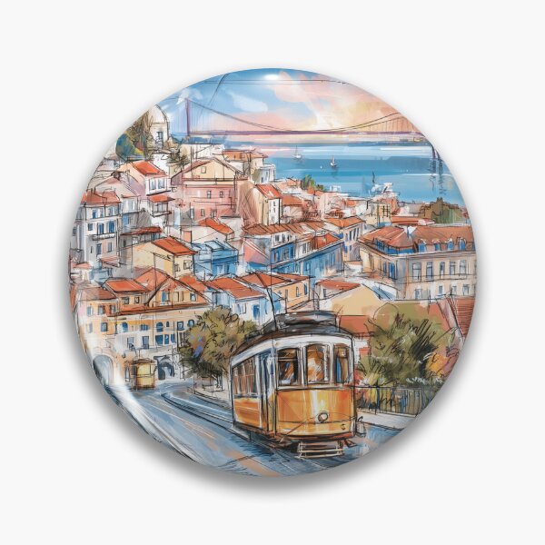 Item preview, Lisbon  Portugal in Watercolor designed and sold by kolonjArt.