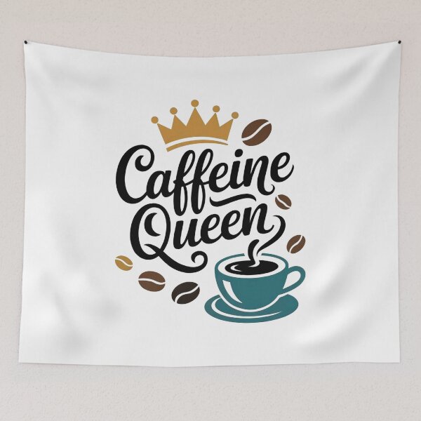 Item preview, Caffeine Queen – Bold and Sassy Coffee Lover Vibes designed and sold by CleanDecor.