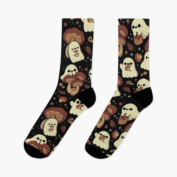 Item preview, Cute Ghosts with Autumn Mushrooms designed and sold by xMorfina.
