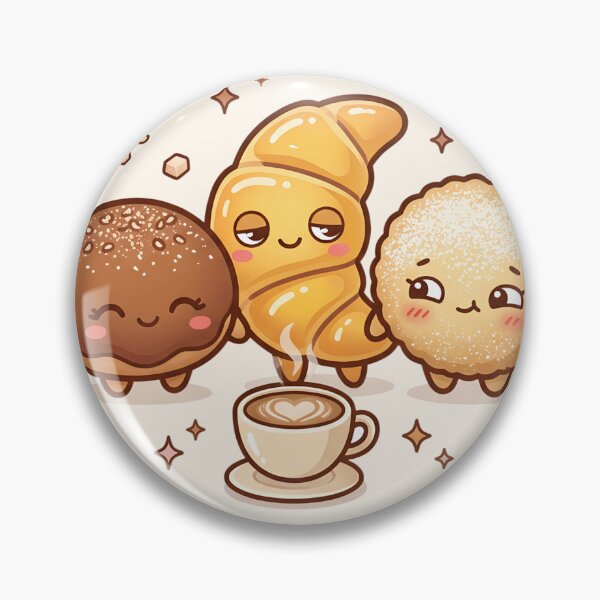 Item preview, Cute Pan Dulce Mexican Bakery Friends - Kawaii Concha & Coffee Art designed and sold by Driesman.