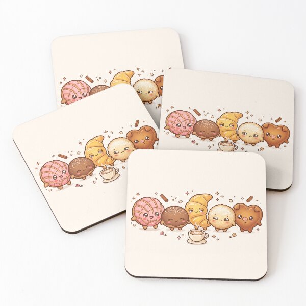 Item preview, Cute Pan Dulce Mexican Bakery Friends - Kawaii Concha & Coffee Art designed and sold by Driesman.