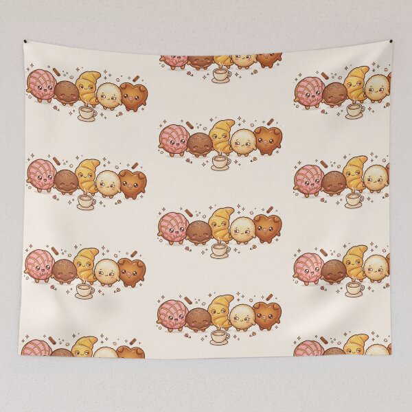 Item preview, Cute Pan Dulce Mexican Bakery Friends - Kawaii Concha & Coffee Art designed and sold by Driesman.