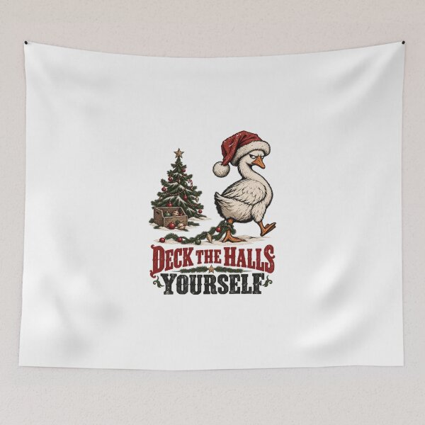 Item preview, Title Grumpy Christmas Goose – Deck the Halls Yourself designed and sold by NookMerch97 .