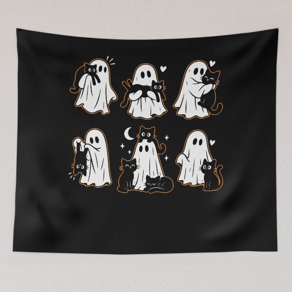 Item preview, Cute Ghost Cats Spooky Season designed and sold by Wild-Misfits.