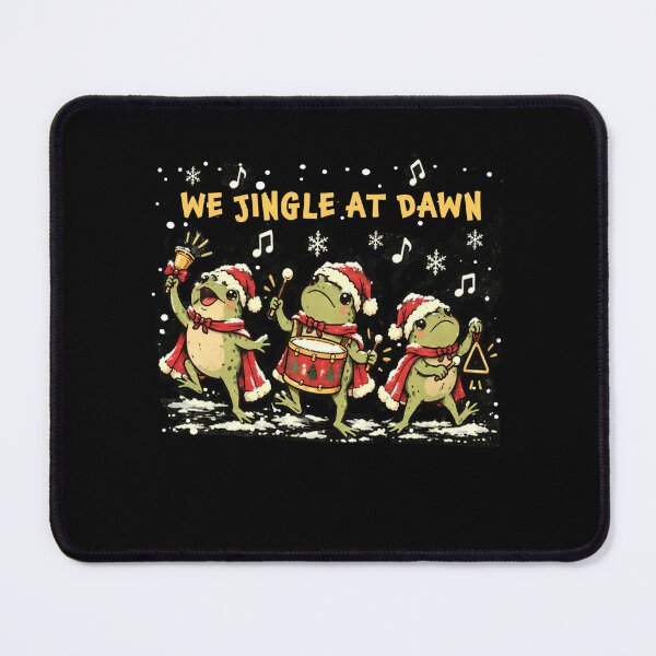 Item preview, We Jingle At Dawn Funny Christmas Frog Santa Hat Candy Cane designed and sold by elongatedjazz.